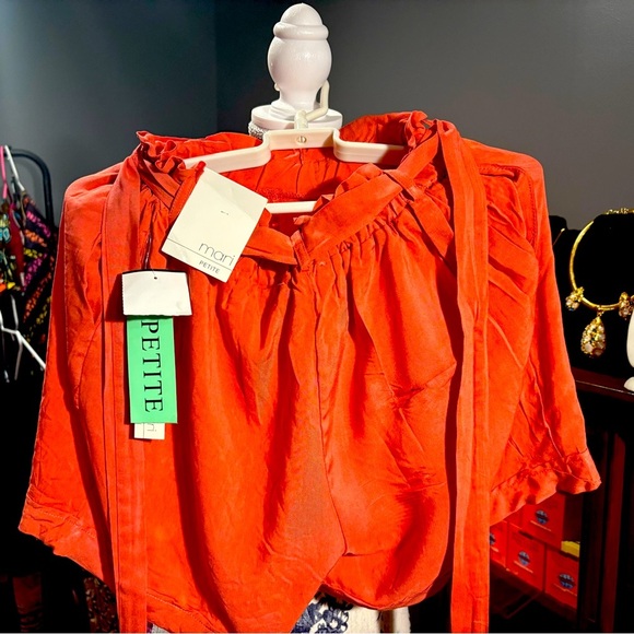 Mari Petite Size PS Belted Soft Peach Shorts - Picture 4 of 6